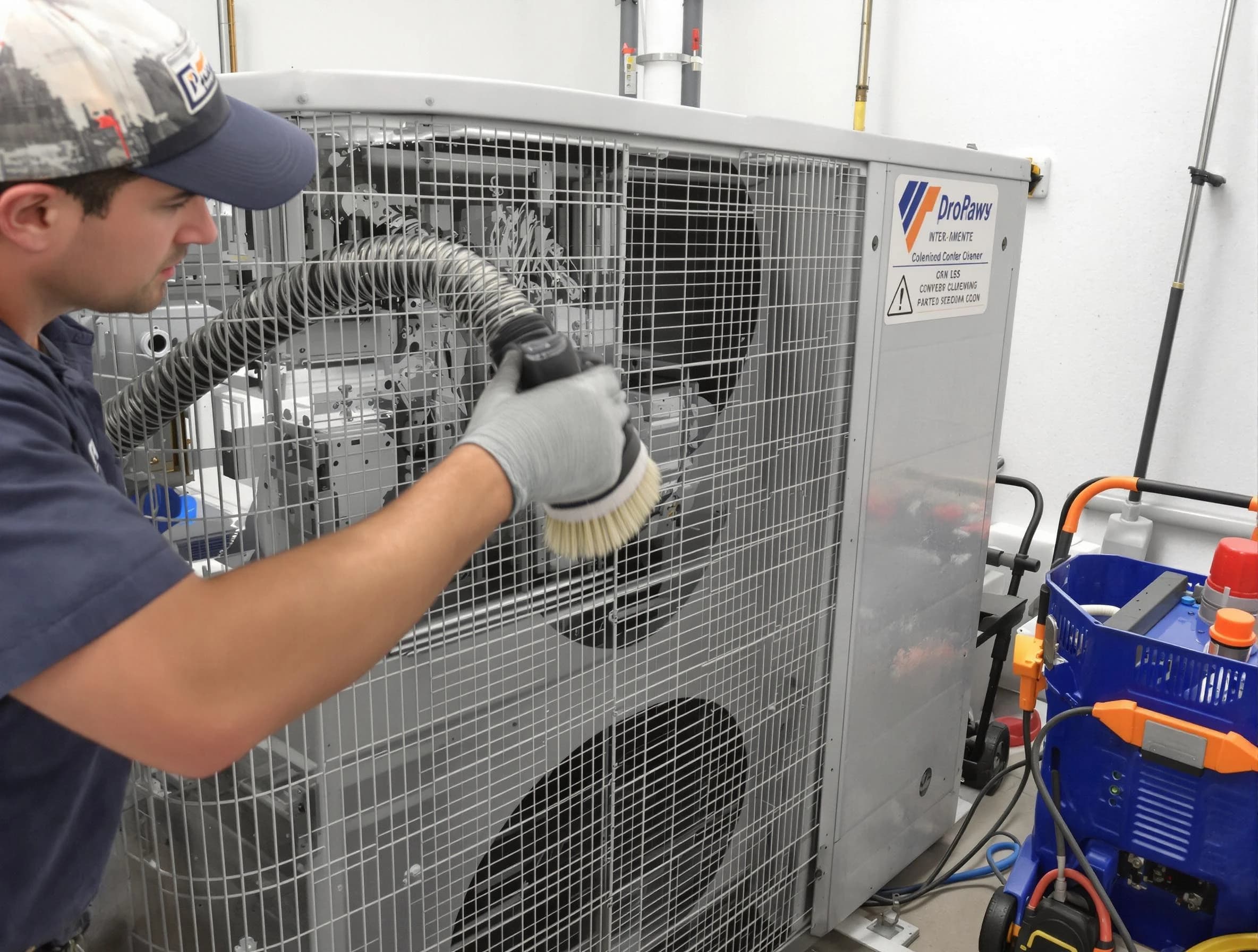 Johnstown Air Duct Cleaning specialist performing precision AC coil cleaning for improved system performance in Johnstown