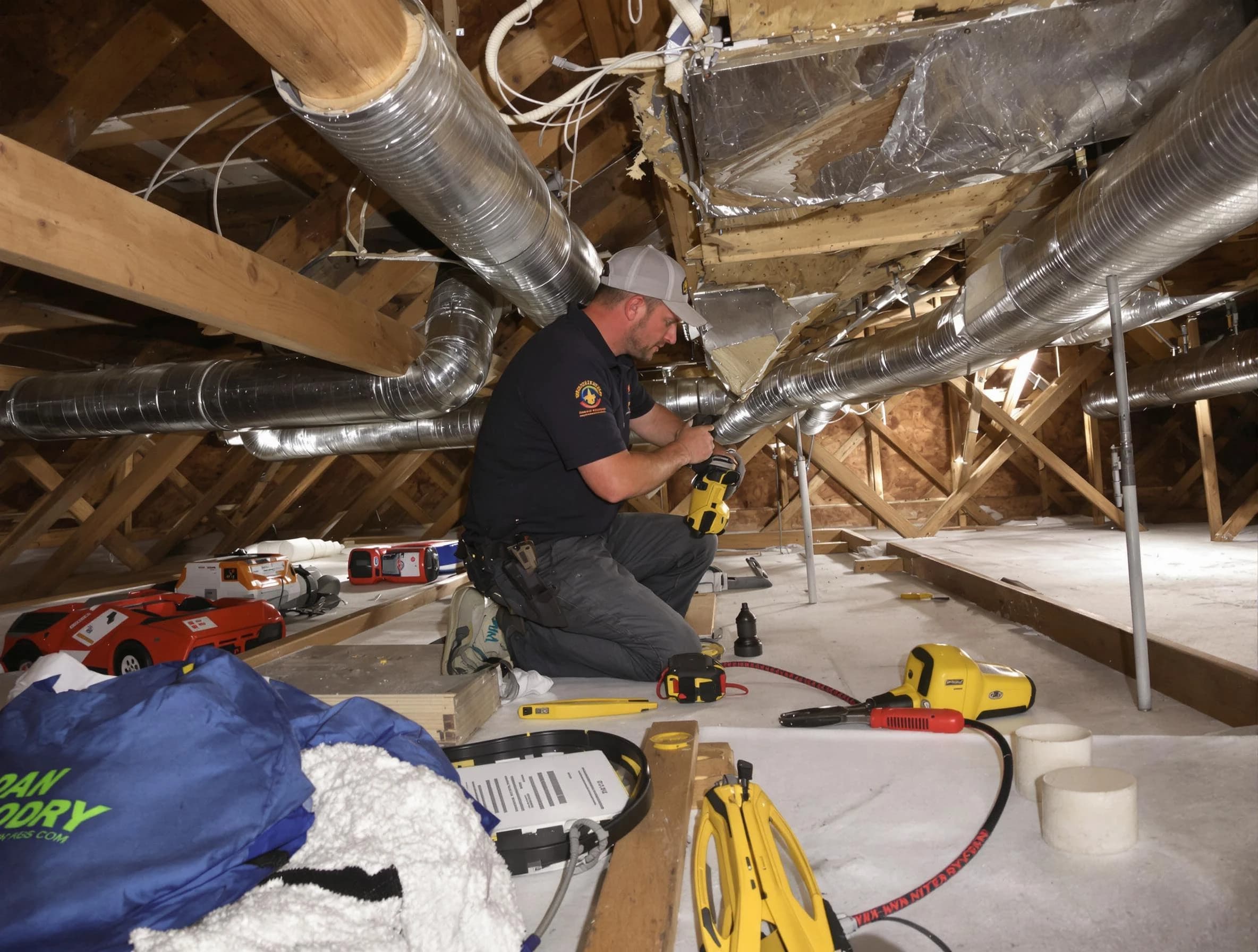 Professional air duct repair by Johnstown Air Duct Cleaning in Johnstown