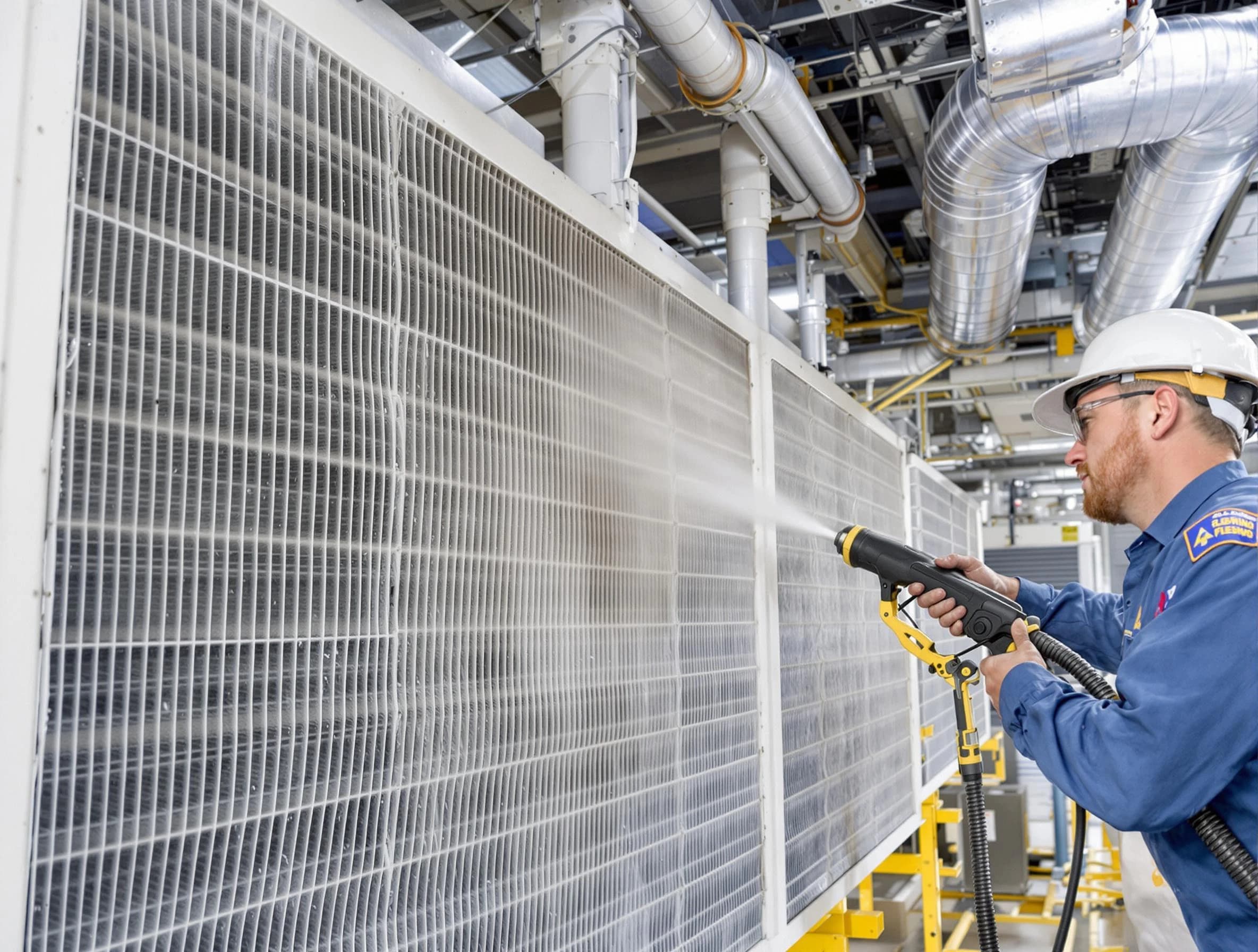 Professional commercial coil cleaning by Johnstown Air Duct Cleaning in Johnstown