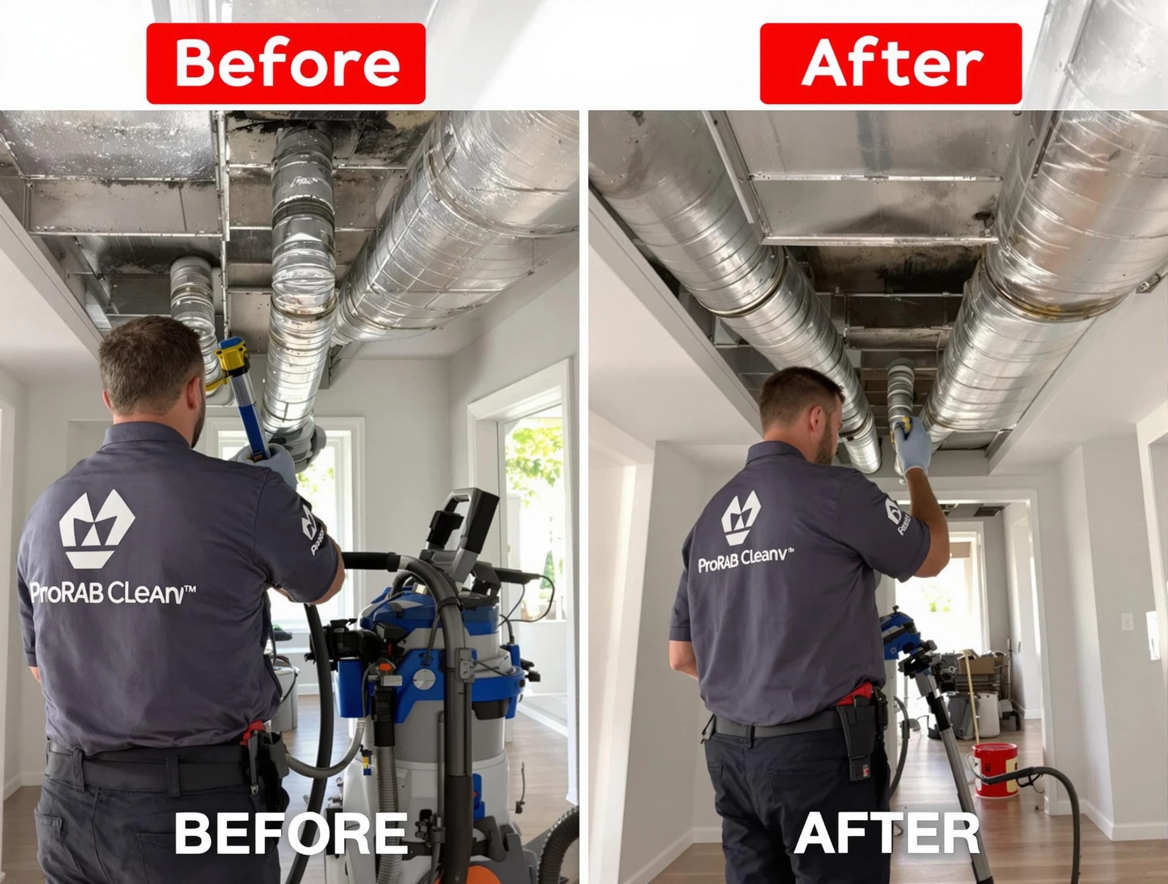 Johnstown Air Duct Cleaning expert performing thorough residential duct cleaning in a Johnstown home