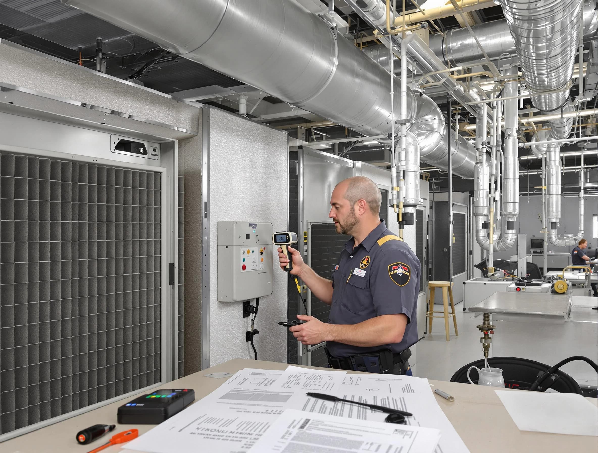 Professional filter system inspection by Johnstown Air Duct Cleaning in Johnstown