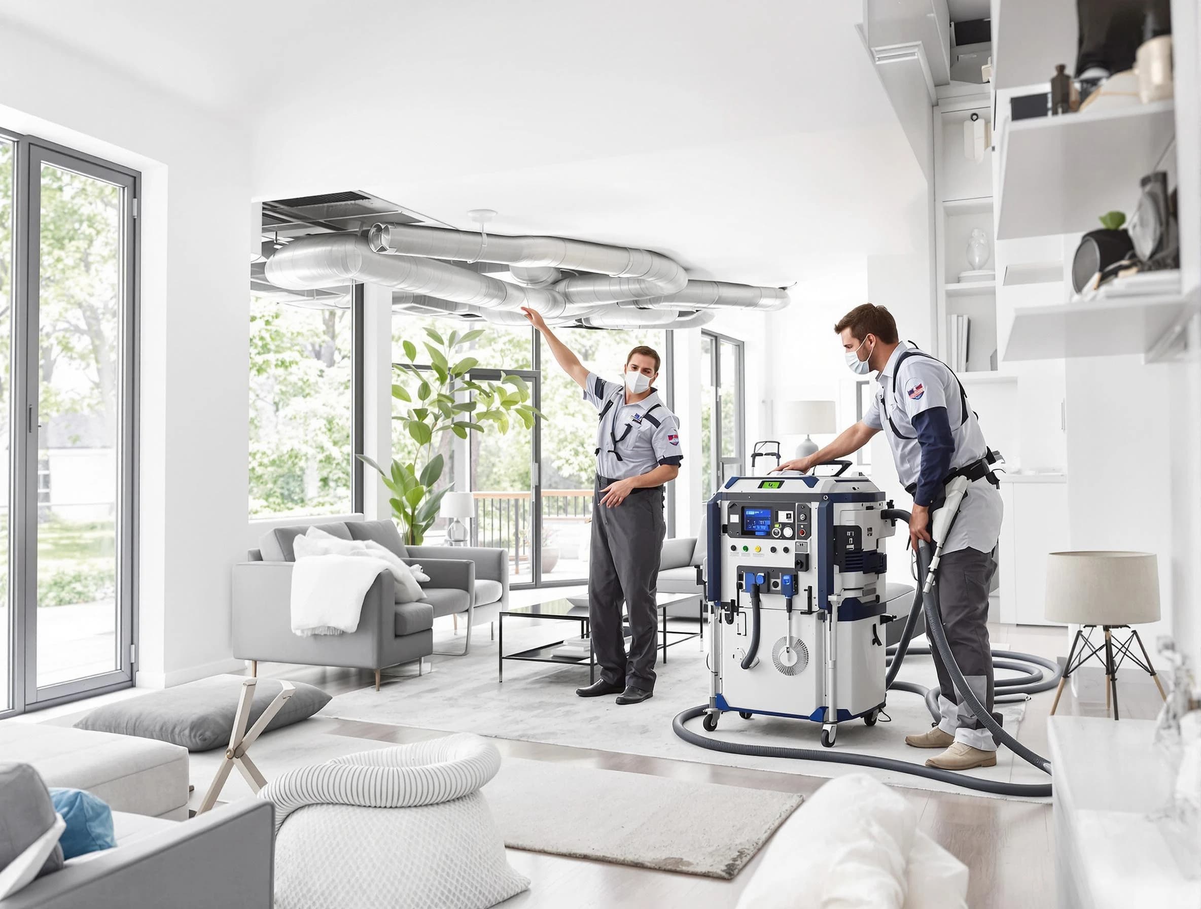 Johnstown Air Duct Cleaning professional conducting pure air duct cleaning with state-of-the-art equipment in Johnstown