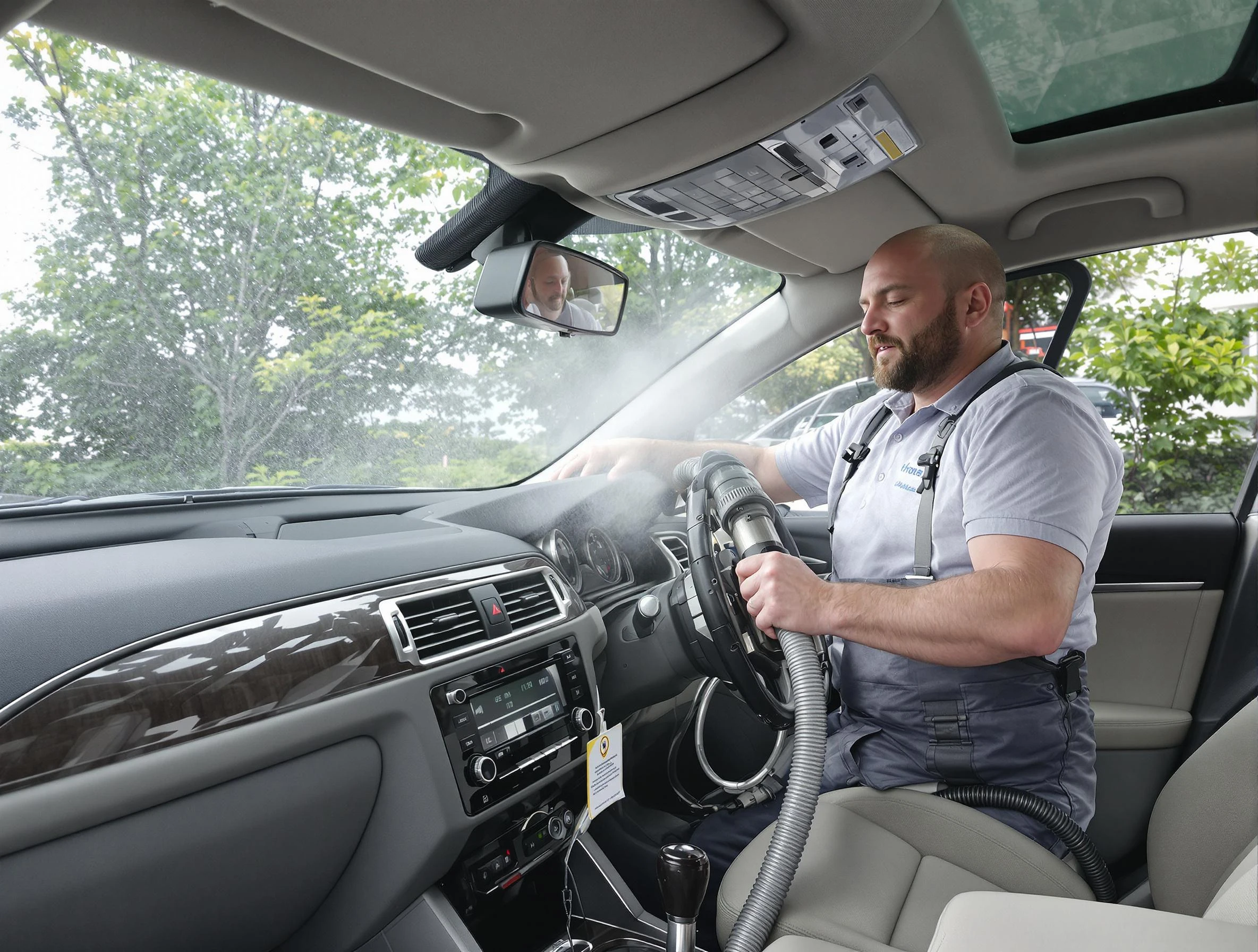 Johnstown Air Duct Cleaning specialist performing professional car duct cleaning in Johnstown